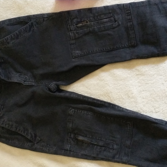 Anthropologie Current Elliott Cargo Skinny Jeans Black Size 23 - Picture 9 of 14